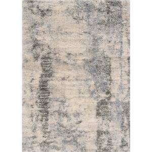 Rune Ivory/Blue 8 ft. x 10 ft. Geometric Contemporary Area Rug