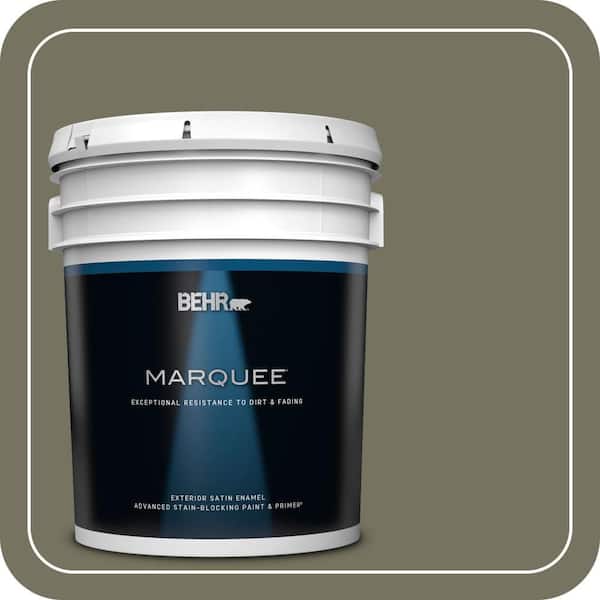 BEHR MARQUEE 5 gal. #N350-6 Peppergrass Satin Enamel Exterior Paint & Primer