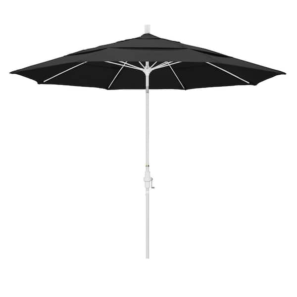 California Umbrella 11 ft. Fiberglass Collar Tilt Double Vented Patio Umbrella in Black Pacifica