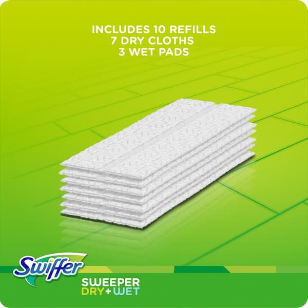 Swiffer Sweeper 2-in-1 Dry and Wet Multi-Surface Mopping Starter Kit (1-Mop,  10-Refills) 003700075725 - The Home Depot