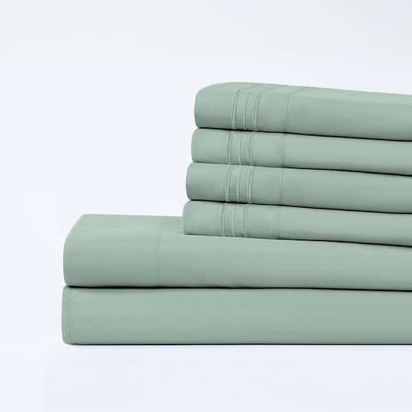 MODERN THREADS 6-Piece Deep Pocket Aloe Microfiber Bed Sheet Set, California King