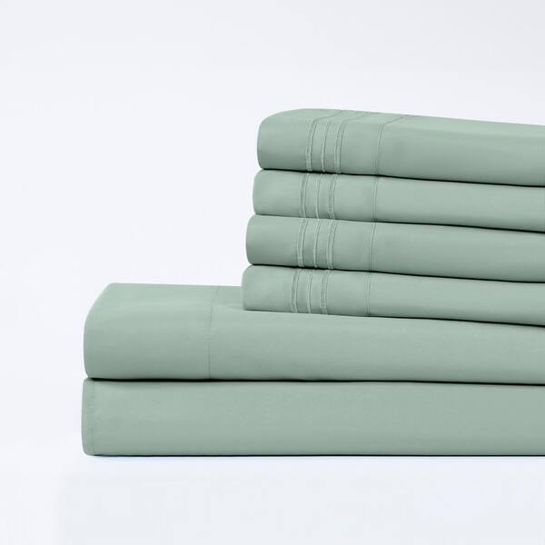 MODERN THREADS 6-Piece Deep Pocket Aloe Microfiber Bed Sheet Set, Queen