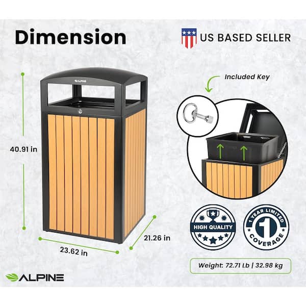 Alpine Industries 40 Gal. Cedar Steel All-Weather Commercial