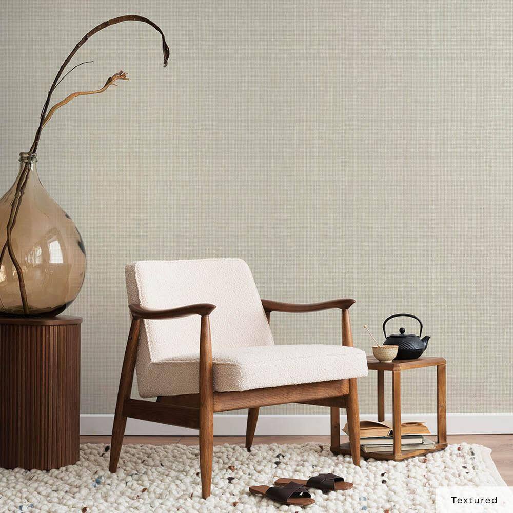 Beige Rattan Textured Peel and Stick Wallpaper
