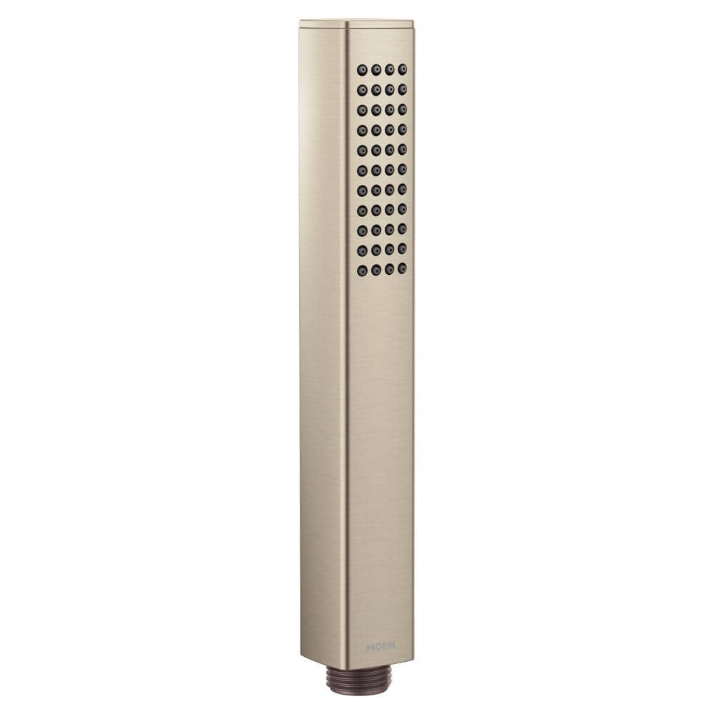 Rounded Square 1-Spray Patterns Wall Mount 1.125 in. Handheld Shower Head in Brushed Nickel price history on PriceWatchPro