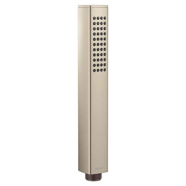 MOEN Rounded Square 1-Spray Patterns Wall Mount 1.125 in. Handheld Shower Head in Brushed Nickel