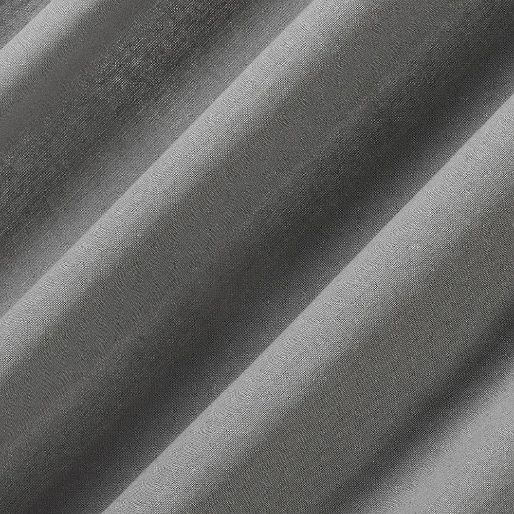 Gray Cotton Blend Button Tab Top Curtain Panel, 40" x 84"