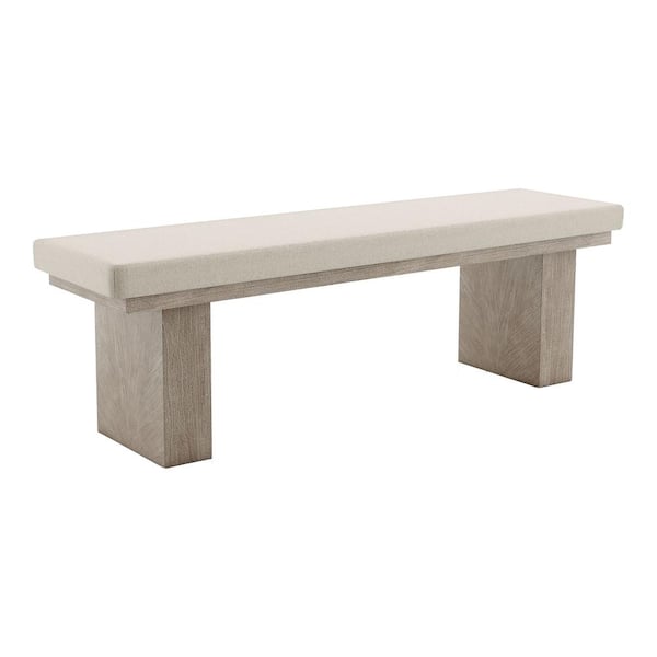 Bronin Natural Dining Bench with Out Back 59 in.
