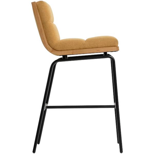 Leyla 41 in H Black Low Back Metal 1 Set of Included