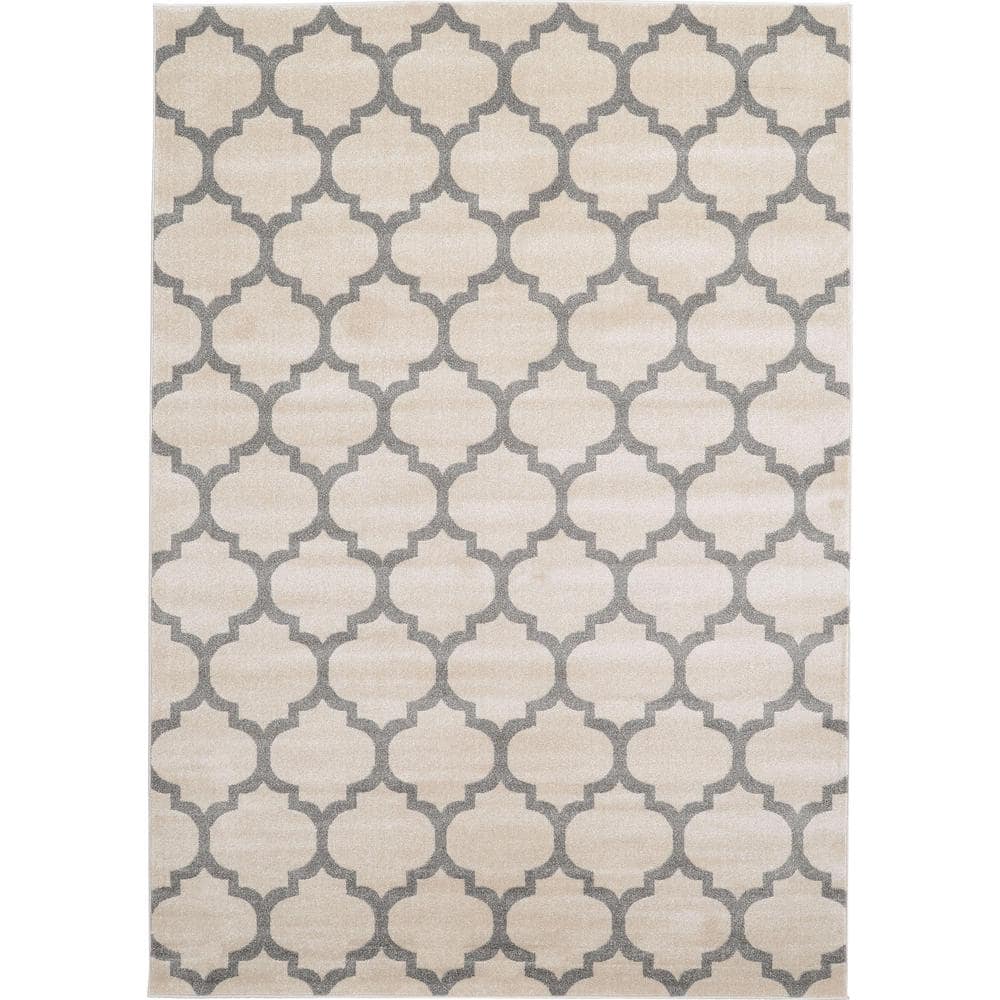 Trellis Philadelphia Beige/Dark Gray 7' 0 x 10' 0 Area Rug price history on PriceWatchPro