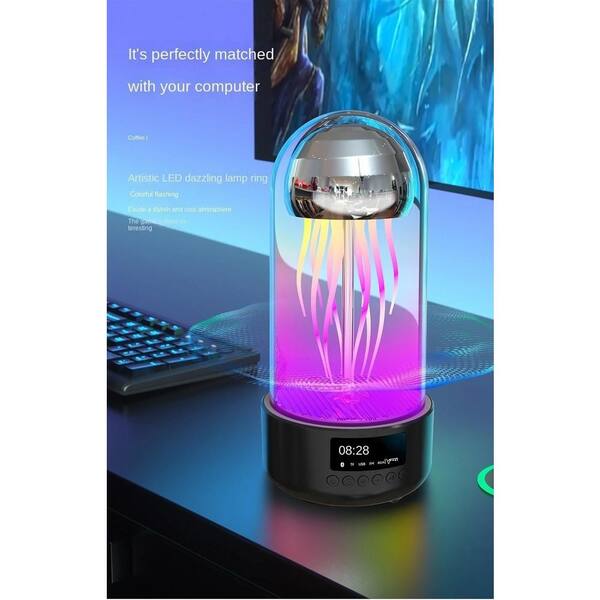 Jellyfish Lamp,7 Color Changing Night Light,USB Jellyfish Desk  Lamp,Aquarium Lamp Jellyfish Bubble Mood Lamp Decor for Living Room Bedroom  Office