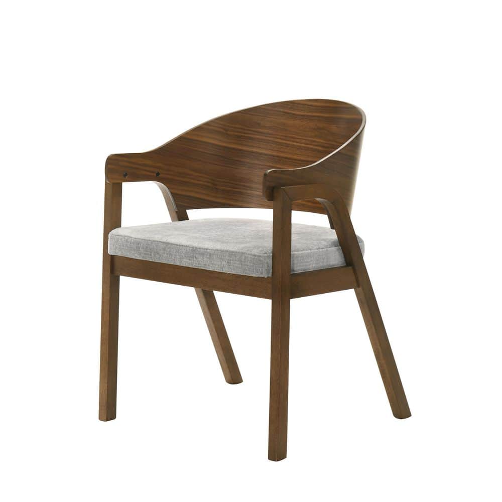Crest Walnut Chenille Arm Chair Set of 2 price history on PriceWatchPro