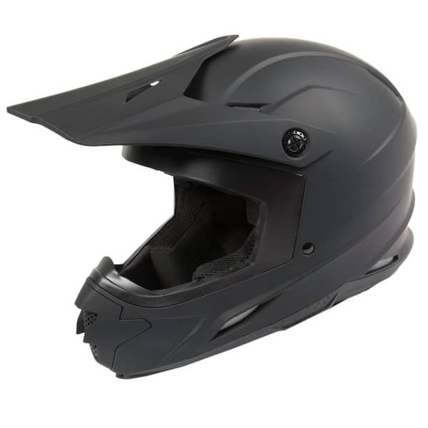 Raider Z7 MX Adult Small Matte Black Motorcycle Helmet