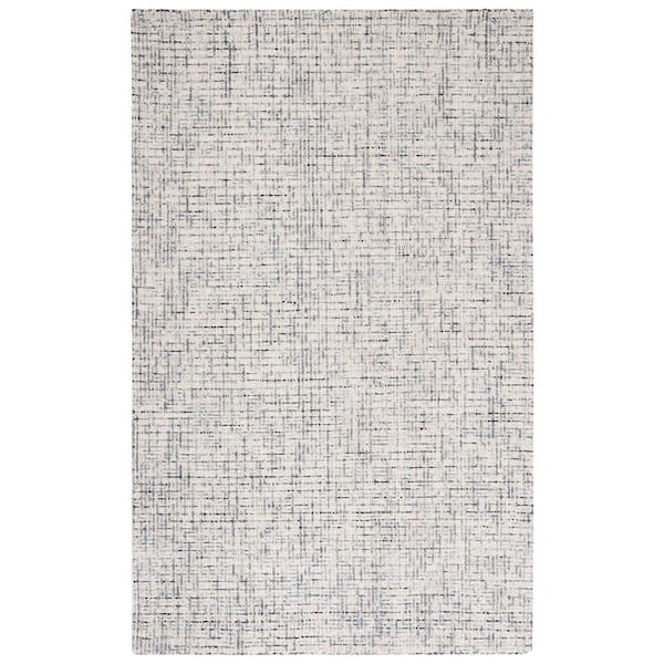 SAFAVIEH Abstract Gray/Ivory Doormat 3 ft. x 5 ft. Speckled Area Rug