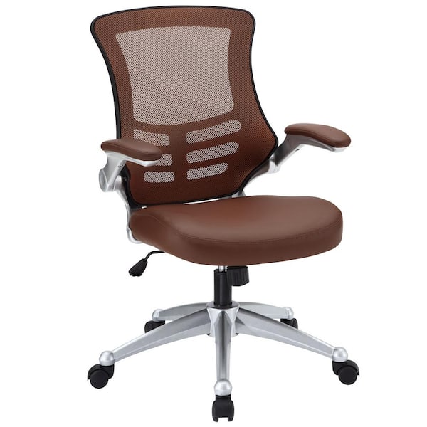 MODWAY Attainment 26.5 in. Width Big and Tall Tan Mesh Ergonomic Chair with Wheels