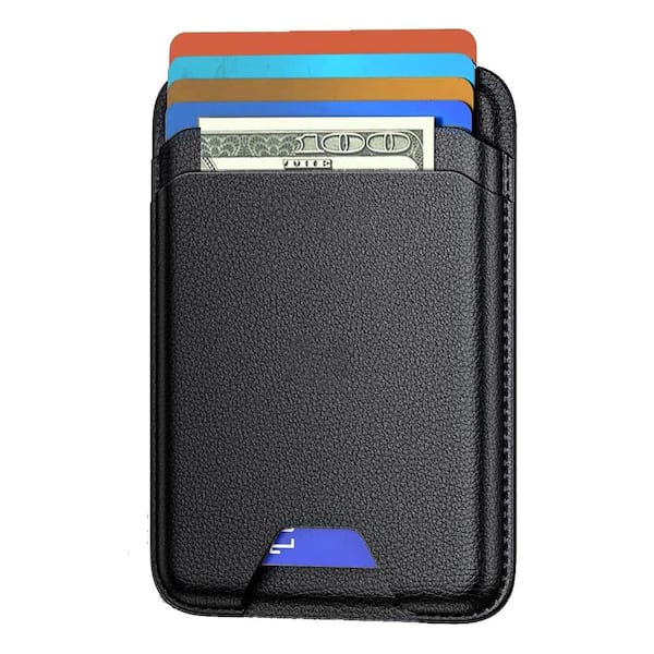 OBJLGEV MagSafe Wallet with Find My Functionality for iPhone 16/15/14/13/12 Series, 5 Cards Holder, Strong Magnetic, Black