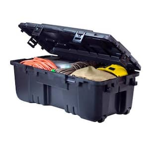 27-Gal. Hinged Storage Box in Black