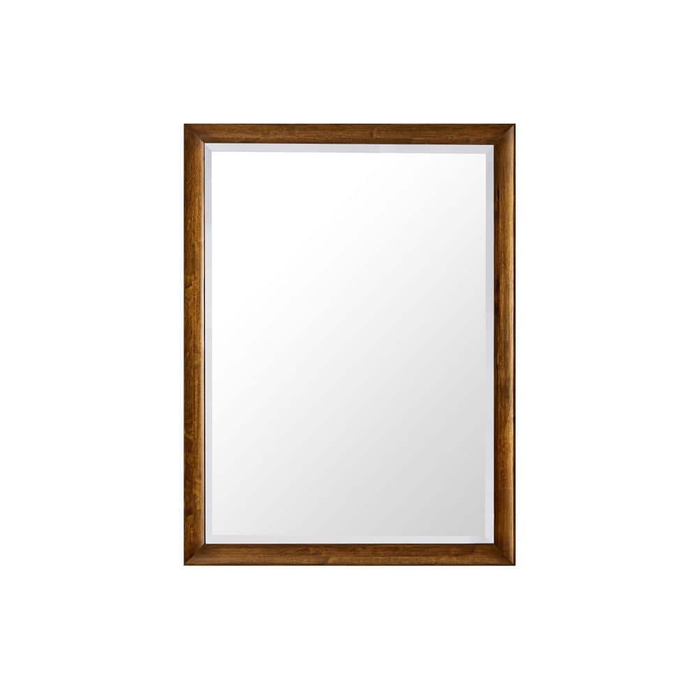 Glenbrooke 40" x 30" Natural Walnut Wood Rectangular Mirror