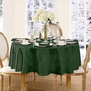 90 in. Round Hunter Barcelona Damask Fabric Tablecloth