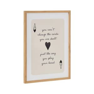 Gallery Ace of Heart Cards Positive Quote by the Creative Bunch Studio Natural Framed Art Print 12 in. x 16 in.