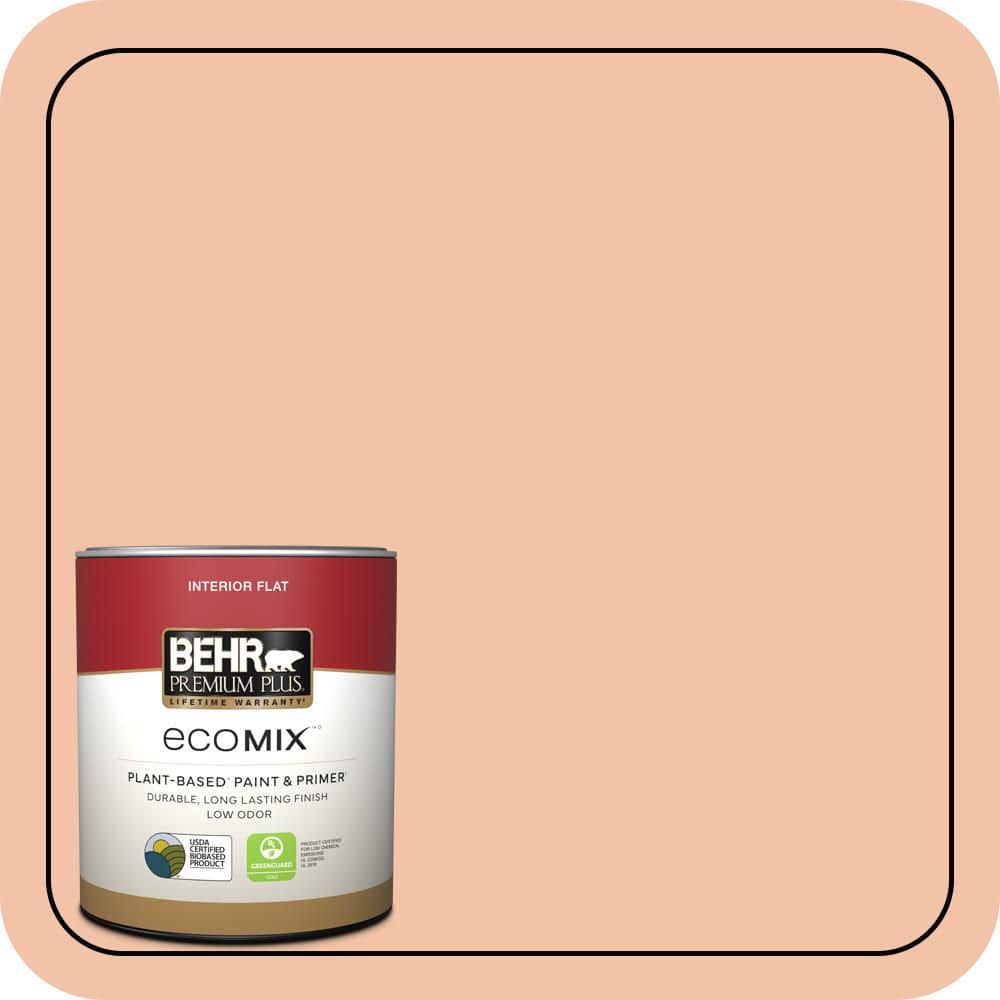 1 qt. Home Decorators #HDC-FL13-4 Pumpkin Mousse Flat EcoMix Plant-Based Interior Paint & Primer price history on PriceWatchPro