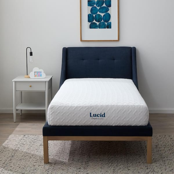 Lucid Comfort Collection 10 in. Firm Gel Memory Foam Tight Top Queen  Mattress LUCC10QQ45MF - The Home Depot