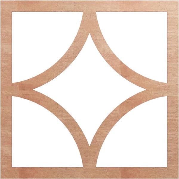 Ekena Millwork 0.25 in. x 14.125 in. x 22 in. Wood Medallion Moulding
