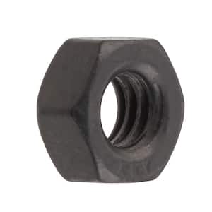 1/4 in. -20 Black Zinc Deck Bolt Exterior Hex Nut (50-Pack)