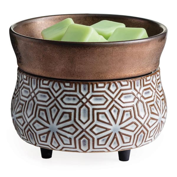 Candle Warmers Etc Bronze Geometric 2-in-1 Fragrance Warmer