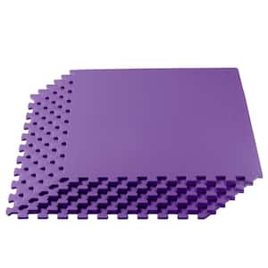 Purple 24 in. W x 24 in. L x 3/8 in.Thick Multipurpose EVA Foam Exercise/Gym Tiles (4 Tiles/Pack) (16 sq. ft.)