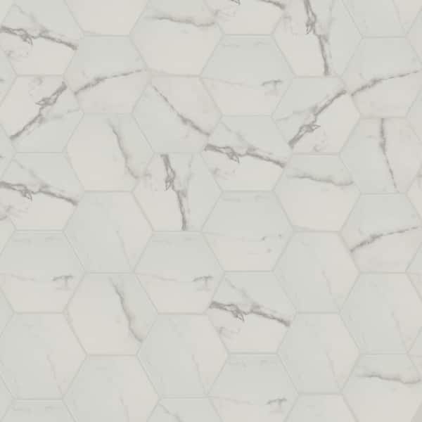Hensly Marbello 9 in. x 10 in. Matte Porcelain Marble Look Floor and Wall Tile (6.89 sq. ft./Case)