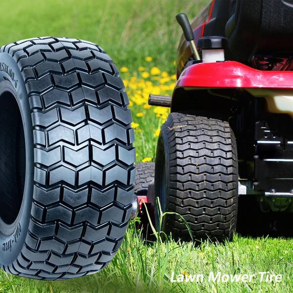 Halberd 16x6.50-8 Lawn Mower Tires – Set Of 2, 4 Ply, Turf Tractor Tyres, 16x6.50x8, Black