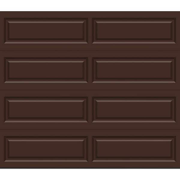Classic Steel Long Panel 9 ft. x 7 ft. Insulated 18.4 R-Value Chocolate Garage Door without windows
