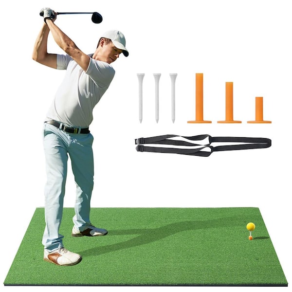 VEVOR Golf Hitting Mat, 5 ft. x 4 ft. Artificial Turf Golf Hitting Mat ...