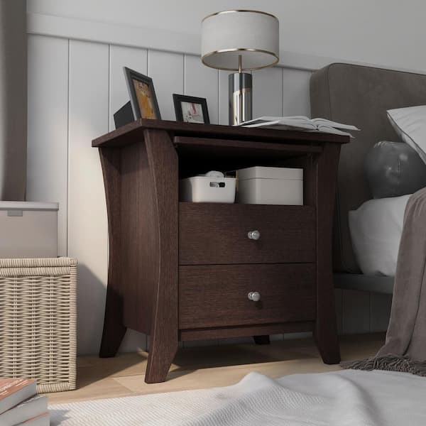 Finlay Espresso Dark Wood Nightstand - Rooms To Go