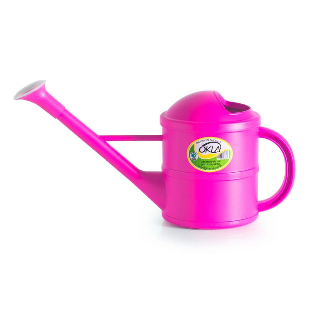 0.4 gal. Pink Plastic Watering Can PL-WCN-15PK - The Home Depot