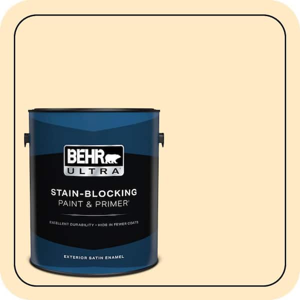 BEHR ULTRA 1 gal. #P250-1 Papaya Sorbet Satin Enamel Exterior Paint & Primer