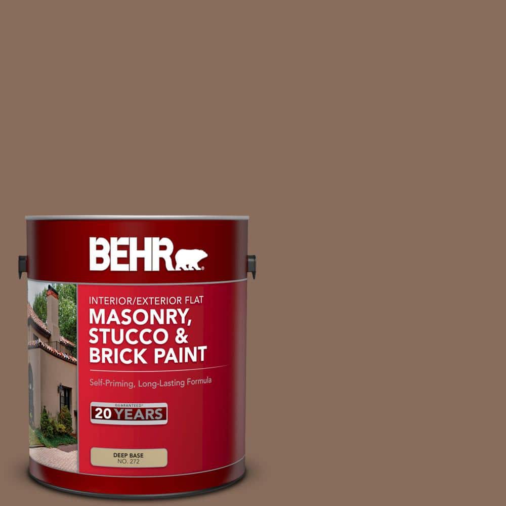 1 gal. #N190-6 Nut Brown Flat Interior/Exterior Masonry, Stucco and Brick P