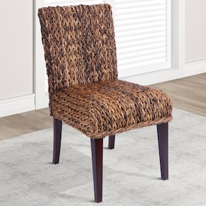 Cambria Coast Woven Brown Banana Leaf Dining Chair