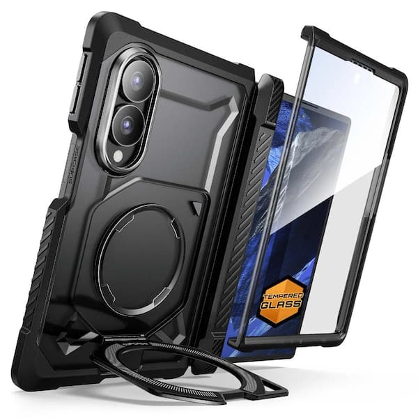 SUPCASE UB Grip MagSafe Case for Samsung Galaxy Z Fold 8 Case with Fixed Stand and Tempered Glass Screen Protector