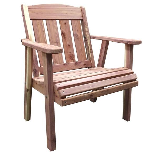 AmeriHome Amish Unfinished Cedar Patio Lounge Chair