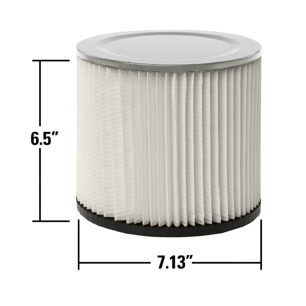 White Paper Cartridge Filter for Wet/Dry Vacuums