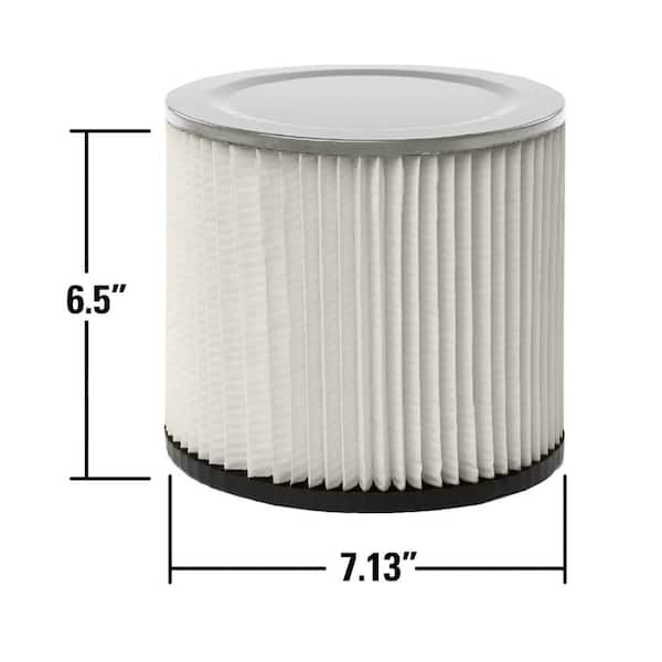 MULTI FIT Disposable Dry Pick-up Only Wet/Dry Vac Disc Filter with