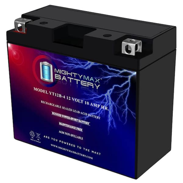 MIGHTY MAX BATTERY YT12B-4 SLA 12V 10AH Battery for Ducati 1100CC Multistrada 2007-2009