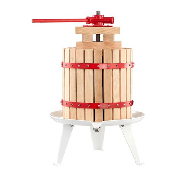 VEVOR Fruit Wine Press, 3.2 gal., Solid Wood Basket with Blocks, Heavy Duty Manual Juice Maker, Cider Apple Grape Tincture