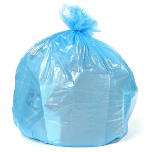 Plasticplace 50 in. W x 60 in. H 64 Gal. 1.5 mil Blue Gusset Seal Toter Compatible Trash Bags (50-Case)