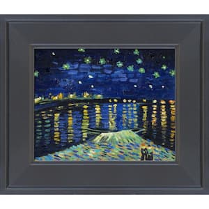 LA PASTICHE Starry Night Over the Rhone by Vincent Van Gogh Gallery Black  Framed Architecture Oil Painting Art Print 34 in. x 44 in.  VG2110-FR-26240530X40 - The Home Depot