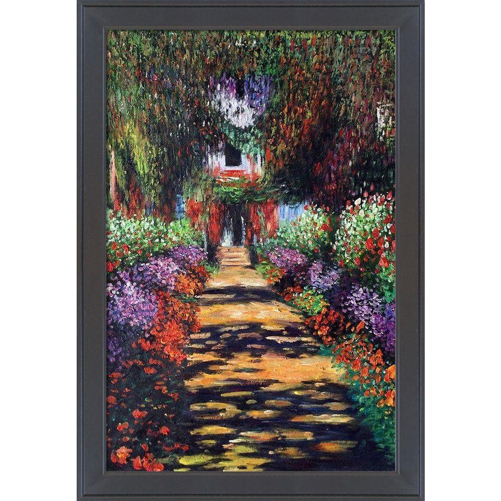 LA PASTICHE Garden Path at Giverny by Claude Monet Gallery Black Framed ...