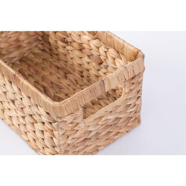 Vintiquewise Large Round Water Hyacinth Wicker Laundry Basket QI003364.L -  The Home Depot