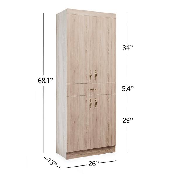 LIVING SKOG Monti White Food Pantry with Drawer Kitchen Storage Cabinet  Monti Food Pantry - The Home Depot